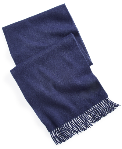 Club Room Men's Solid Cashmere Scarf, Created For Macy's In Navy