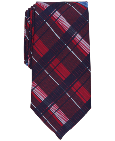 Perry Ellis Men's Macomber Classic Plaid Tie In Red