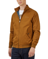 Ben Sherman Men's Signature Harrington Zip-front Embroidered Jacket In Bronze