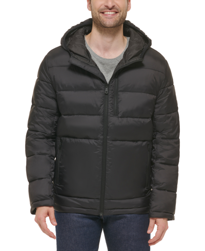 Cole Haan Men's Lightweight Hooded Puffer Jacket In Black