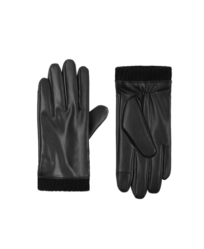 Calvin Klein Men's Knit Cuff Gloves In Black