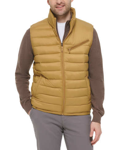 Cole Haan Men's Zip-front Puffer Vest In Sand