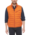 Cole Haan Men's Zip-front Puffer Vest In Burnt Orange