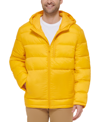 Cole Haan Men's Lightweight Hooded Puffer Jacket In Yellow