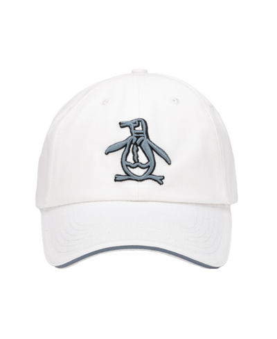 Penguin Men's Cotton Twill Low Profile Baseball Golf Cap In White