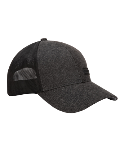 Perry Ellis Men's Heather Low Profile Baseball Golf Cap, Logo Patch In Black