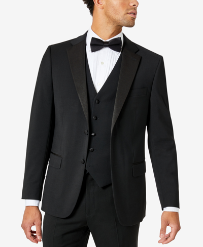 Tommy Hilfiger Men's Modern-fit Flex Stretch Tuxedo Jacket In Black