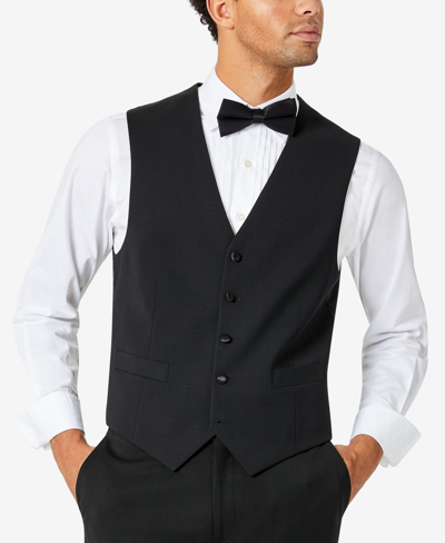 Tommy Hilfiger Men's Modern-fit Flex Stretch Tuxedo Vest In Black