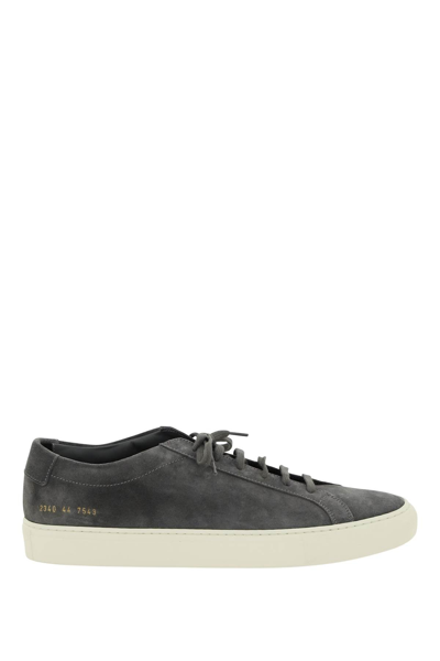 Common Projects Achilles Low Suede Sneaker In Grey