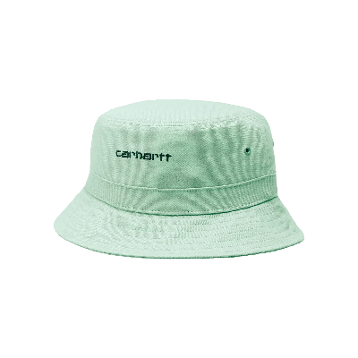 Pre-owned Carhartt Wip Script Bucket Hat 'pale Spearmint/hedge' In Green