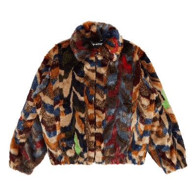 Pre-owned Supreme Multicolor Faux Fur Bomber Jacket 'multicolor' In Multi-color
