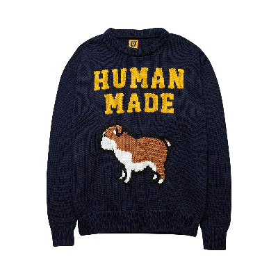 Pre-owned Human Made Knit Sweatshirt 'navy' In Blue