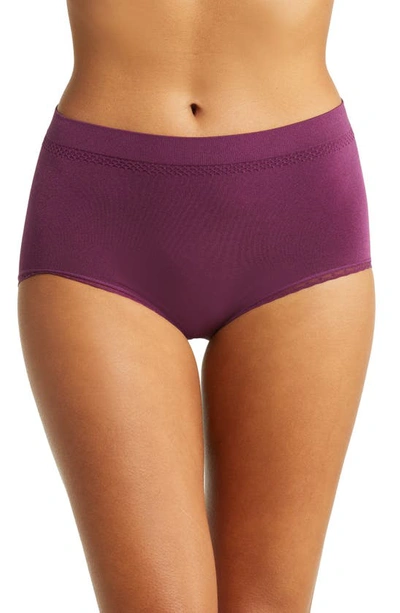 Wacoal B.smooth Lace Seamless Briefs In Pickled Beet