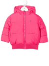 Tommy Hilfiger Junior Embroidered-logo Padded Jacket In Pink