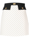 ELISABETTA FRANCHI DIAMOND PATTERN HIGH-WAISTED MINI SKIRT