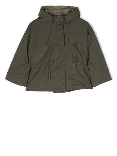 Aspesi Hooded Flap-pockets Rain Coat In 绿色