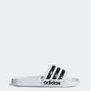 Adidas Originals Adilette Shower Mens Striped Lightweight Pool Slides In White