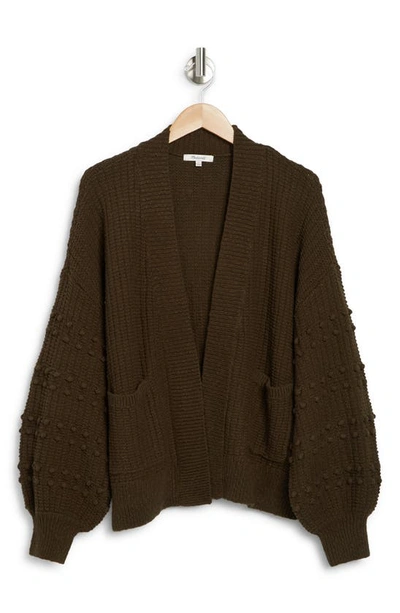 Madewell Bobble Cardigan Sweater In Dried Olive