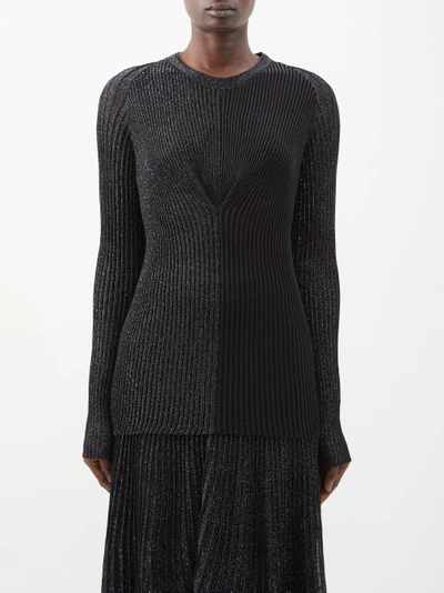 Proenza Schouler Re-edition 2014 Metallic-knit Sweater In Black