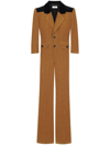 SAINT LAURENT TWO-TONE JACKET JUMPSUIT