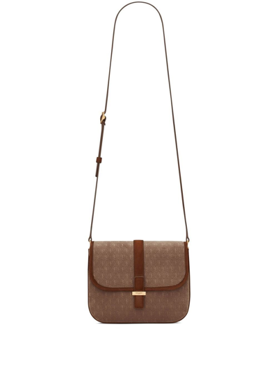 Saint Laurent Monogram Crossbody Bag In Brown