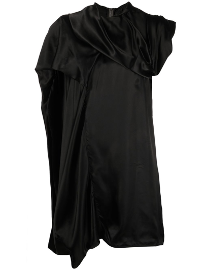 Rick Owens Cornetto Satin-finish Tunic In Black