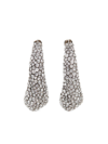 Alexander Mcqueen Crystal-embellished Hoop-earrings In Silver