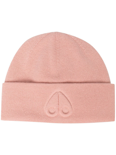 Moose Knuckles Wolcoot Beanie Hat In Pink