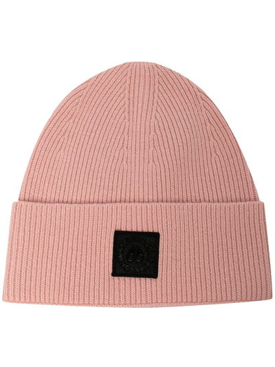 Moose Knuckles Ribbed-knit Logo-patch Beanie In Multicolour