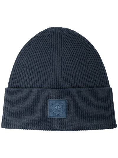 Moose Knuckles Ribbed-knit Logo-patch Beanie In Multicolour