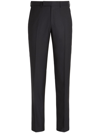 Zegna Men's Achillfarm Wool-mohair Dress Pants In Black