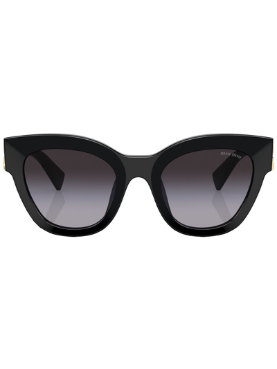 Miu Miu Cat-eye Gradient-lens Sunglasses In Black