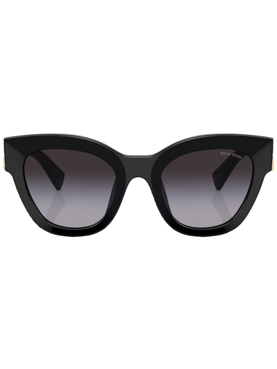 Miu Miu Cat-eye Gradient-lens Sunglasses In Nero/grigio