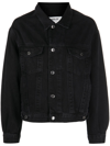 Agolde Charli Classic Denim Trucket Jacket In Black