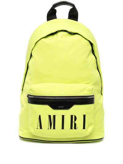 Amiri Logo-print Backpack In Yellow