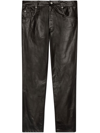 GUCCI STRAIGHT-LEG LEATHER TROUSERS