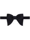 Gucci Long Silk Faille Bow Tie In Black