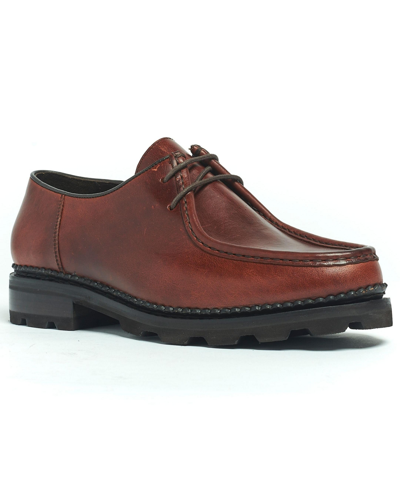 Anthony Veer Men's Wright Moc Toe Lace-up Shoes In Maroon