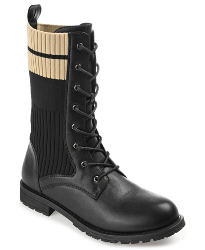 Journee Collection Women's Melei Combat Boots In Black