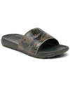 Nike Men's Victori One All-over Print Slide Sandals From Finish Line In Medium Olive/black