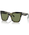 Giorgio Armani Logo-print Square-frame Sunglasses In Striped Green