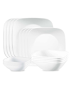 Corelle Vivid White 16 Pc. Dinnerware Set, Service For 4 In White