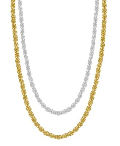 And Now This Now This Rope Link Chains In Gold Or Silver Plate In 18 Or 24
