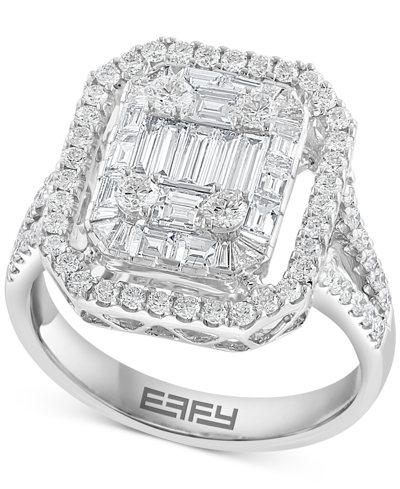 Effy Collection Effy Hematian Diamond Baguette Cluster Ring (1-5/8 Ct. T.w.) In 18k White Gold