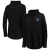 Boxercraft Heathered Black Charlotte Fc Cuddle Tri-blend Pullover Sweatshirt In Heather Black
