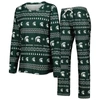 CONCEPTS SPORT CONCEPTS SPORT GREEN MICHIGAN STATE SPARTANS FLURRY UGLY SWEATER LONG SLEEVE T-SHIRT & PANTS SLEEP S