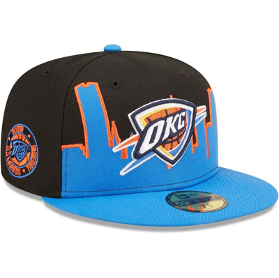 New Era Men's  Blue, Black Oklahoma City Thunder 2022 Tip-off 59fifty Fitted Hat In Blue,black