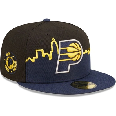 New Era Men's  Navy, Black Indiana Pacers 2022 Tip-off 59fifty Fitted Hat In Navy,black