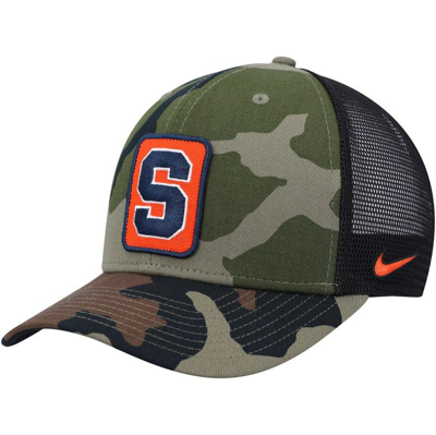 Nike Men's  Camo, Black Syracuse Orange Classic99 Trucker Snapback Hat In Camo,black