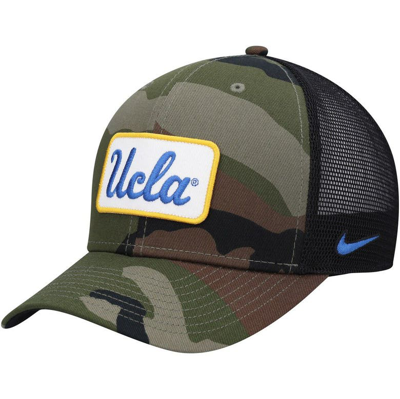 Nike Men's  Camo, Black Ucla Bruins Classic99 Trucker Snapback Hat In Camo,black